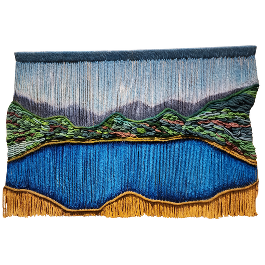 Pieza textil "El Ojo de la Laguna" Colección Pulso Natural - Región Sierra