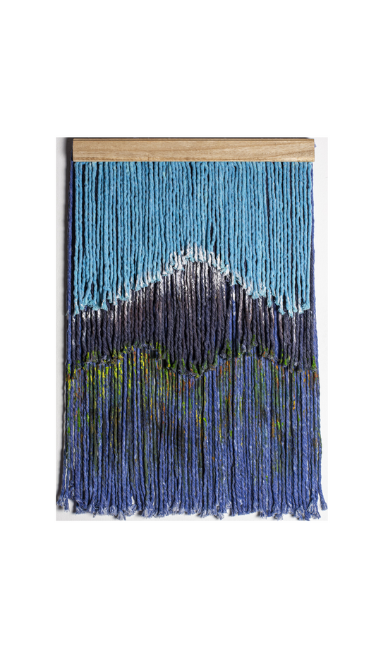 Pieza textil "Sueños de Hielo y Azul" Colección Pulso Natural - Región Sierra